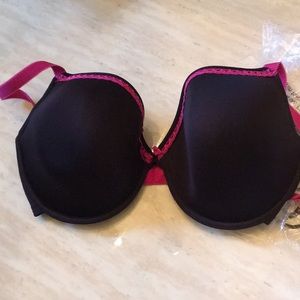 Cleo black and pink bra 32dddd new never worn
